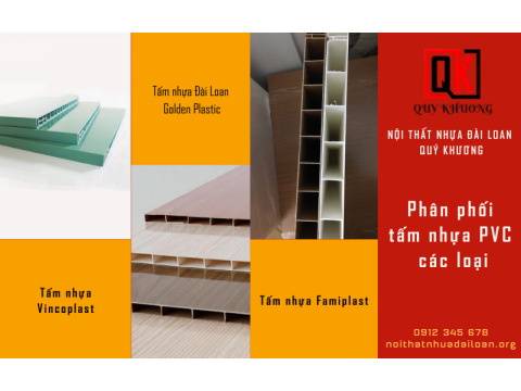 Phân phối tấm nhựa Golden Plastic, VincoPlast, FamiPlast chính hãng tại TP.HCM