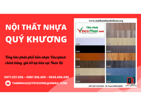Tổng kho Quý Khương: Địa chỉ nhập tấm nhựa Vincoplast uy tín, giá tốt