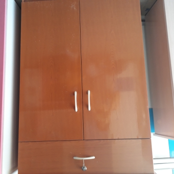 Tử giầy 2 buồng màu gỗ 