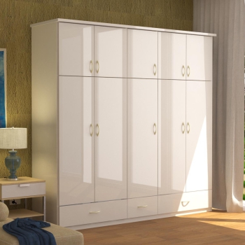 Tủ quần áo 5 cánh 3 ngăn