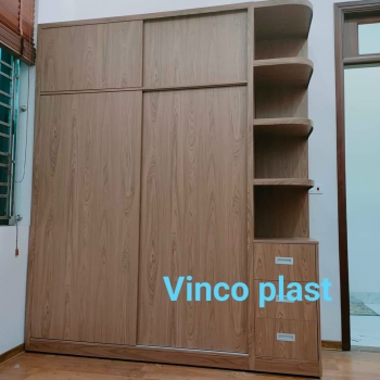 TỦ NHỰA VINCO PLAST 2 CÁNH VÂN GỖ