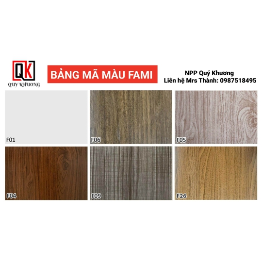 bảng màu fami